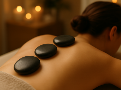 massage pierres chaude Domaine de la courbe